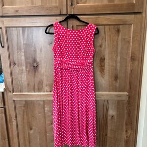NorthStyle Pink Polka Dot Midi Dress